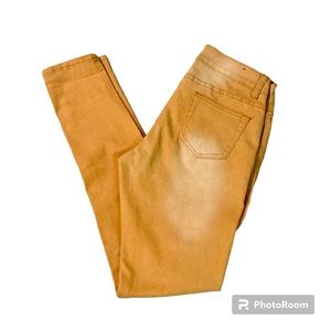 Ling Women’s Fall Orange Acid Wash Skinny Jeans Size 5/6